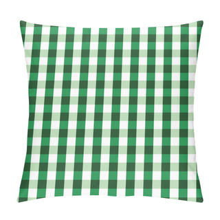 Personality  Green Gingham Background Pillow Covers