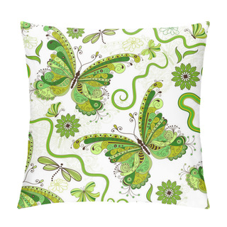 Personality  White-green Floral Pattern Pillow Covers