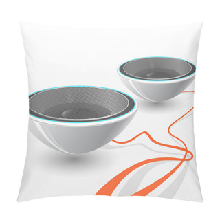 Personality  Abstract Audio Dynamics. Vector Illustration. Pillow Covers