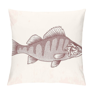 Personality  Old School Fish Drawing Pillow Covers