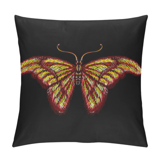 Personality  The Vector Logo Butterfly For Tattoo Or T-shirt Design Or Outwear.  Cute Print Style Butterfly Background. Pillow Covers