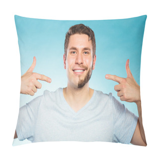Personality  Man With Half Shaved Face Pillow Covers