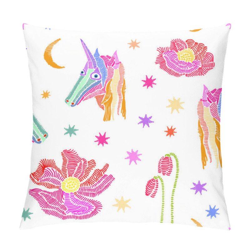 Personality  Embroidered Unicorns In The Sky. Pillow Covers