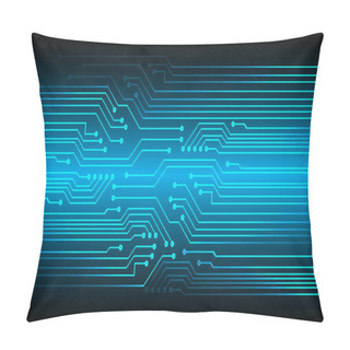 Personality  Abstract Blue Background With Lines And Dots Pillow Covers