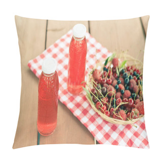 Personality  Two Bottles Of Cold Stewed Fruit From Assorted Berries. Pillow Covers