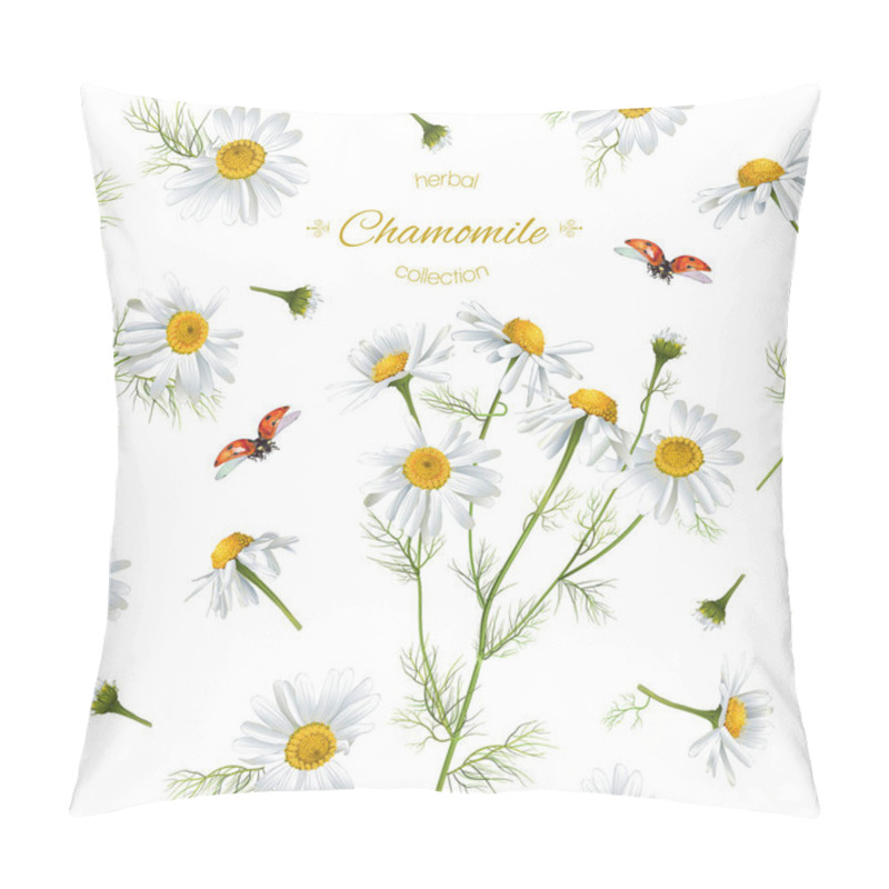 Personality  Chamomile seamless pattern pillow covers