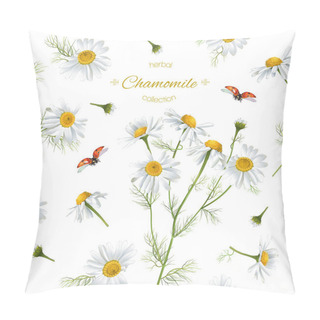 Personality  Chamomile Seamless Pattern Pillow Covers