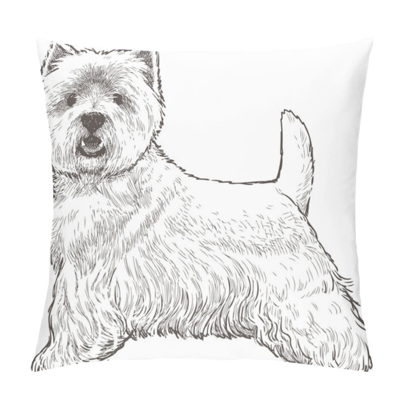 Personality  White Scotish Terrier Pillow Covers