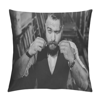 Personality  Bearded Man Pillow Covers