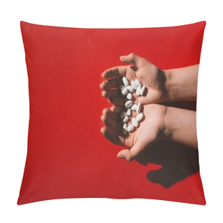 Personality  Pills In Human Hands Pillow Covers