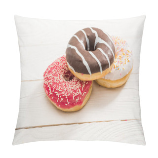 Personality  Tasty Donuts With Frosting Pillow Covers