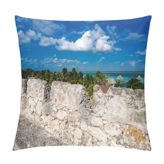 Personality  View Of Saint Felipe De Bacalar Fort In Quintana Roo Pillow Covers