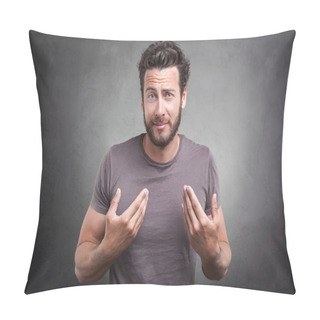 Personality  Surprised Adult Asking You Mean Me? Pillow Covers