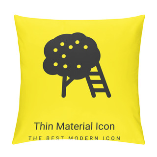 Personality  Apple Tree Minimal Bright Yellow Material Icon Pillow Covers
