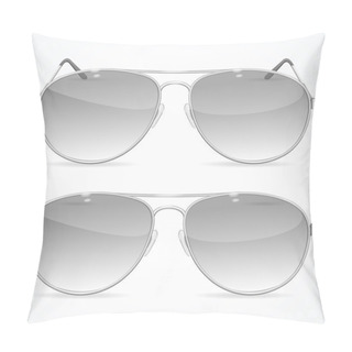 Personality  Aviator Sunglasses Set. Vector Pillow Covers