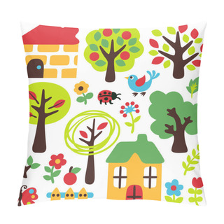 Personality  Cartoon Farm Elements Pillow Covers