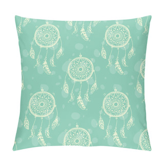 Personality  Seamless Pattern With Dreamcatcher. Pillow Covers