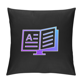 Personality  Book Blue Gradient Vector Icon Pillow Covers
