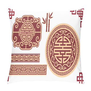Personality  Set Of Oriental Design Elements Pillow Covers