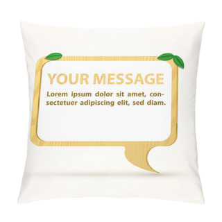 Personality  Vector Chat Bubble With Leaf Pillow Covers