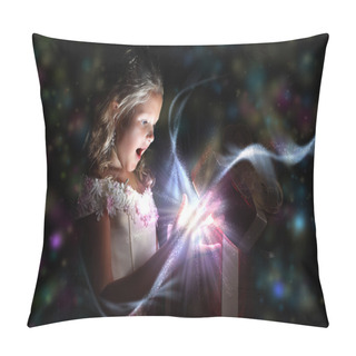 Personality  Child Opening A Magic Gift Box Pillow Covers