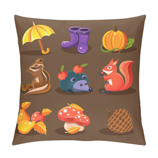 Personality  Autumn Forest, Woodland Animals, Pillow Covers