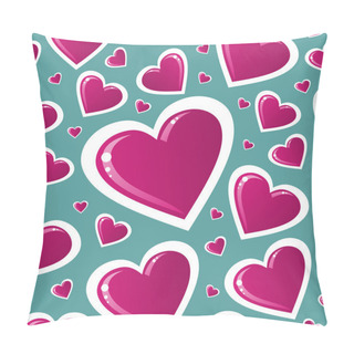 Personality  Valentine Pink Love Heart Pattern Pillow Covers