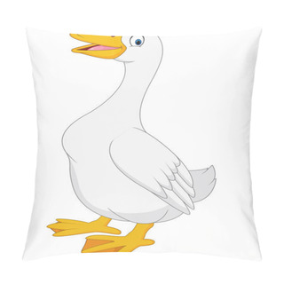 Personality  Cartoon Goose Isolated On White Background Pillow Covers