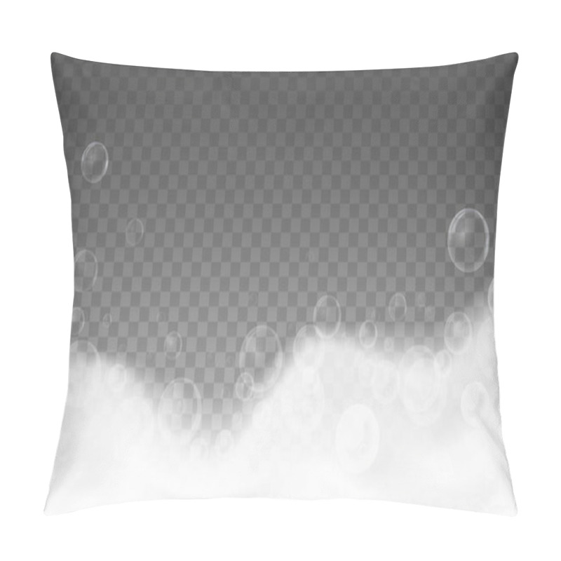 Personality  Realistic 3d Detailed Bubble Bath Foam. Vector pillow covers