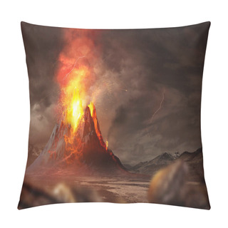 Personality  Massive Volcano Eruption Pillow Covers