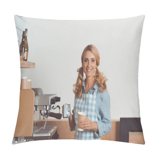 Personality  Barista Making Coffee Pillow Covers