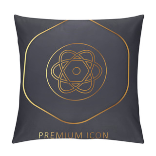 Personality  Atom Golden Line Premium Logo Or Icon Pillow Covers