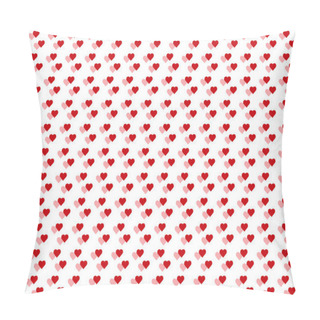 Personality  Tiny Red And Pink Hearts And Love, Seamless Valentine Background, EPS Includes Pattern Swatch That Seamlessly Fills Any Shape.  Pillow Covers
