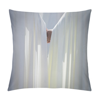 Personality  Two Penitents Hand In Hand In A Holy Week Procession Pillow Covers