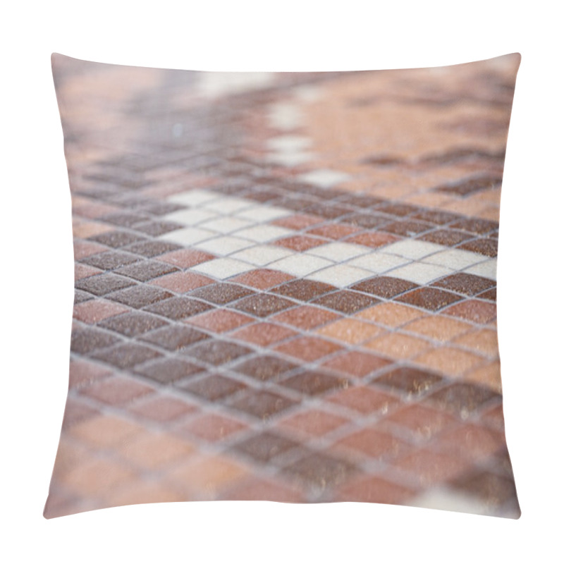 Personality  Texture Of Indoor Colored Tiles. Pillow Covers