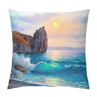 Personality  Painting Seascape. Sea Wave . Pillow Covers