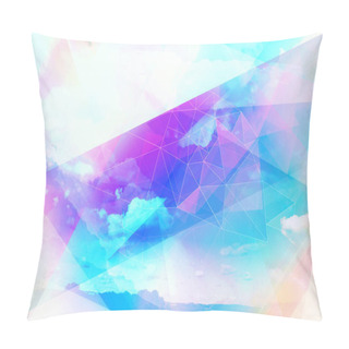 Personality  Bright Abstract Triangles, Polygonal 3d Background Pillow Covers