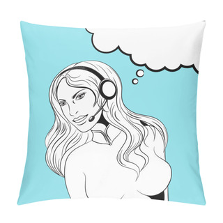 Personality  Switchboard Operator Pop Art Girl Pillow Covers