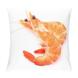 Personality  Shrimps On A White Background Pillow Covers