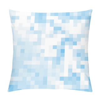 Personality  Blue Abstrack Mosaic Background, Vector Pillow Covers