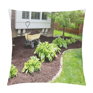 Personality  Garden Maintenance In Spring Doing The Mulching Pillow Covers