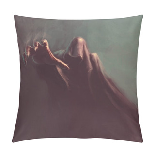 Personality  Fantasy Hooded Demon In The Dark,  With Reaching Hand - Painting, Fictional Character Pillow Covers