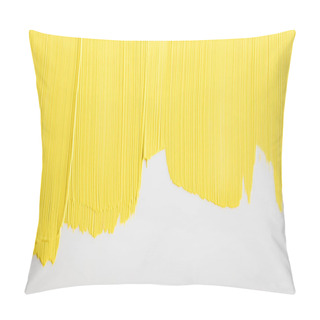 Personality  White Background Painted In Yellow With Copy Space Pillow Covers