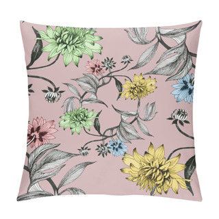 Personality  Hand Drawn Summer Flowers Pillow Covers