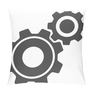 Personality  Vector Cog Settings Icon Symbol Pillow Covers