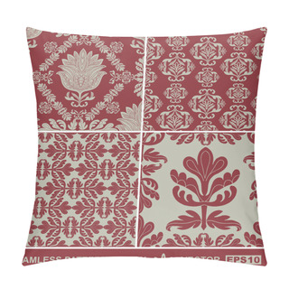 Personality  Vintage Floral Backgrounds Set, Rich Classic Flowers Ornaments Pillow Covers