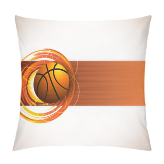 Personality  Vector Background Of Basketball Sport Pillow Covers