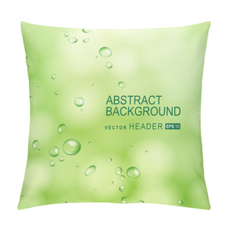 Personality  Abstract Background With Water Drops On Glass Pillow Covers