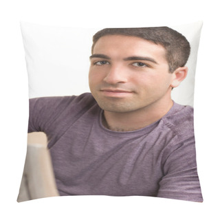 Personality  Serious Guy Reading Paper Pillow Covers