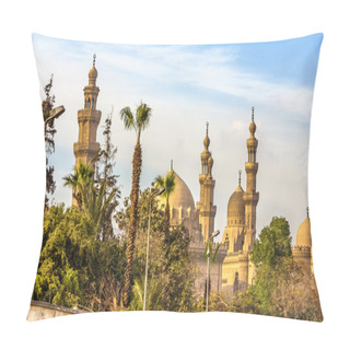 Personality  View Of The Mosques Of Sultan Hassan And Al-Rifai In Cairo - Egy Pillow Covers